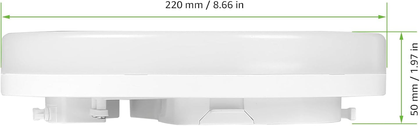 LE Deckenlampe 15W, LED Deckenleuchte IP54 Wasserfest, 3000K 1500LM Badezimmer Lampe, Rund Badlampe Decke, ideal für Bad Schlafzimmer Flur Küche Wohnzimmer Balkon, Kaltweiß, Ø22cm