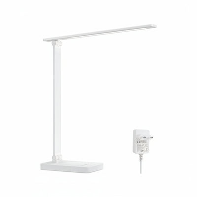 Lepro Schreibtischlampe, LED Tischlampe Dimmbar, Nachttischlampe 800LM 3 Farben und 5 Helligkeitsstufen, Tageslichtlampe Augenschutz, Tischleuchte, Schreibtisch Lampe für Kinder, Büro, Weiß