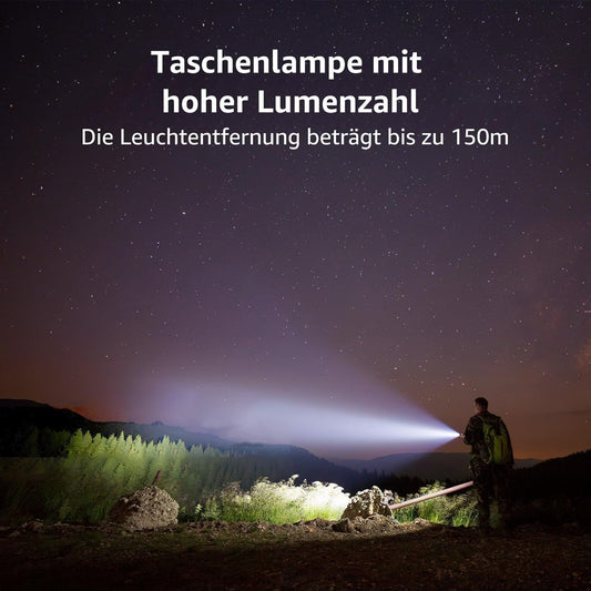 Lighting EVER LE LED Taschenlampe Klein, Extrem Hell & Zoombar Mini Taschenlampen Batteriebetrieben für Kinder, Wasserdichte Handlampe für Camping, Outdoor, Notfälle (2er-Pack)