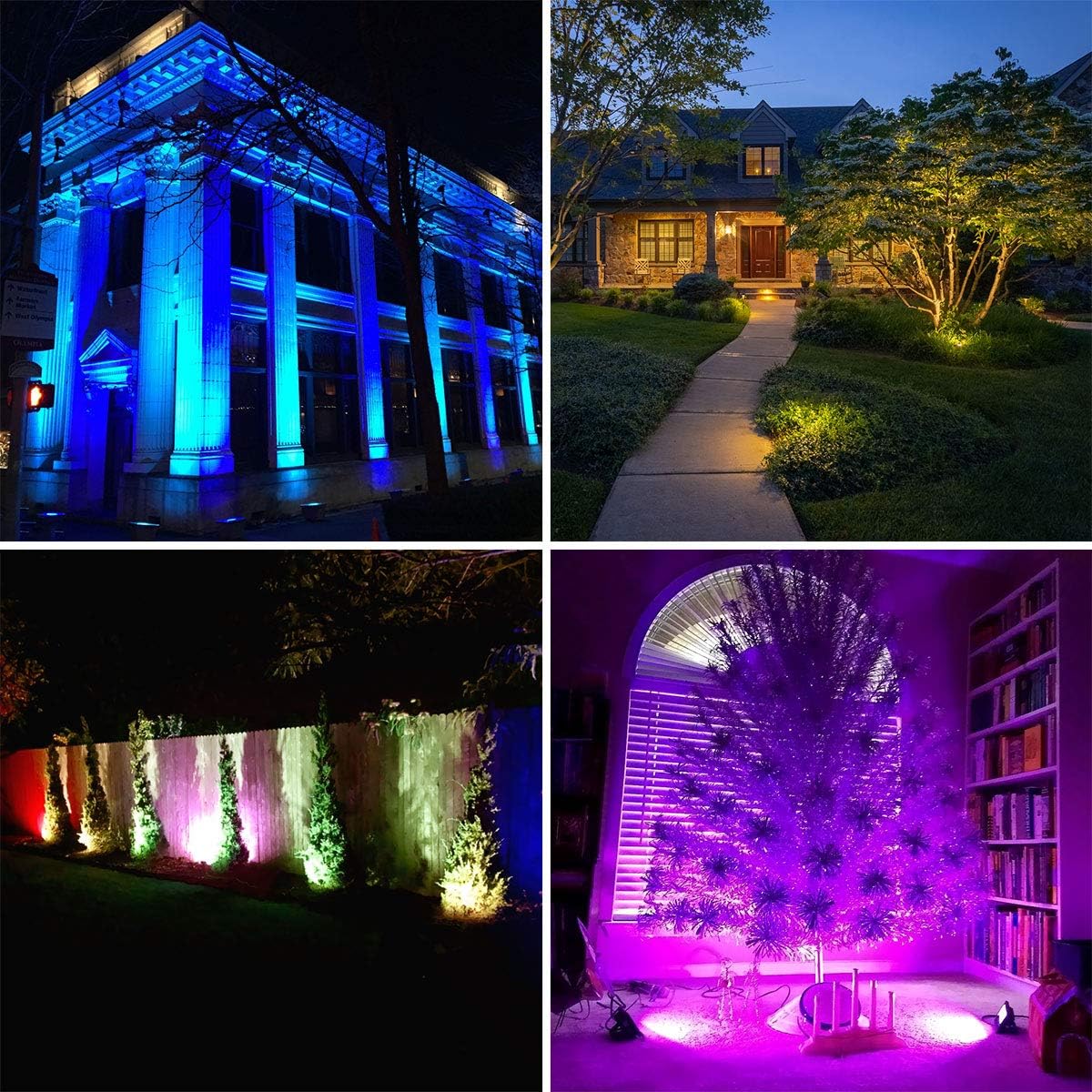 Lepro 15W LED Strahler RGB mit RF-Fernbedienung, 2er Wasserdicht LED Fluter mit Memory-Funktion, Dimmbar Farbwechsel Außenstrahler, IP65 Farbig Außenlampe, Bunt Flutlicht für Garten, Party Deko