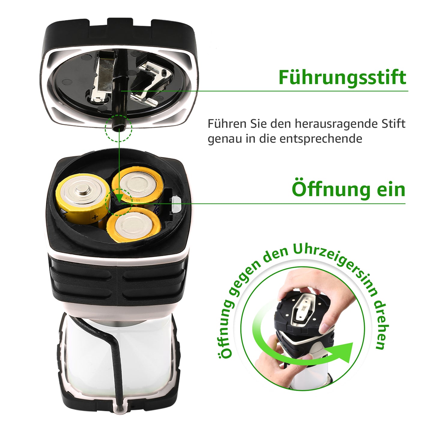 LE LED Campinglampe, Ultra Hell 1000 Lumen, 4 LeuchtmodiI Dimmbar Suchscheinwerfer, Batteriebetrieben Notfallleuchte für Stromausfällen, Wandern, Notfall, Ausfälle und so weiter, 1 Stück, White