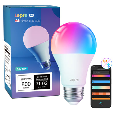 Lepro E27 LED A60 Lampe 8.5W (806 lm) – F (Klassisch), Dimmbar