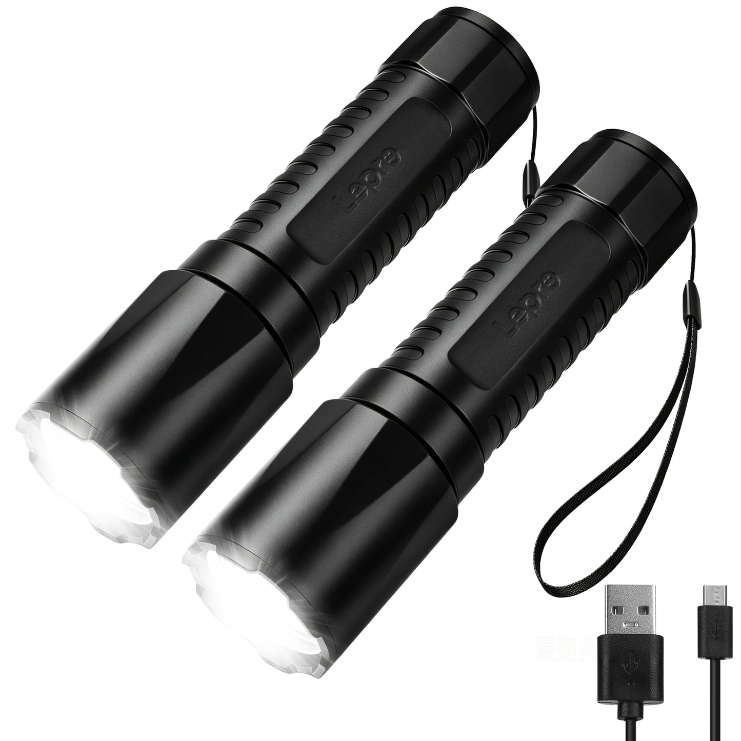 Lepro Taschenlampe LED Aufladbar, 5 Modi mit Speicherfunktion Mini Taschenlampe, Lange Akkulaufzeit, Taschenlampe Kinder IPX4 Wasserdicht für Camping, Outdoor-Aktivitäten und Notfälle [Energieklasse A++]