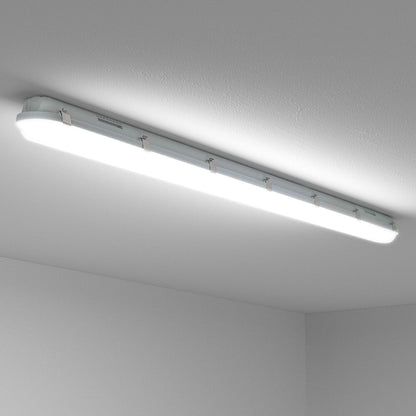 4x LED Feuchtraumleuchte 150cm, 48W 7,200lm Superhell LED Wannenleuchten, LED Feuchtraum Leuchte Neutralweiß 4000K IP65 , Wasserfest Kellerleuchte im Reihenschaltung, Werkstattleuchte, Garage