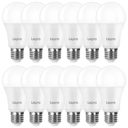 Lepro 13.5W E27 LED Warmweiss, ersetzt 100W Halogenlampe, 1521 Lumen Glühbirne E27, 2700K Warmweiß A60 LED Birne, 200° Energiesparlampe, Nicht Dimmbar, 12 Stück [Energieklasse E]