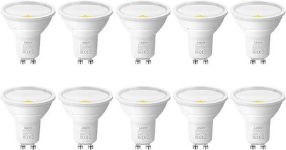 Lepro Energieklasse A GU10 LED Kaltwei? 3.3W Lampe, 590 lm, 6500K Tageslichtwei?, Nicht Dimmbar, Energiesparendes GU 10 LED Spot, 100¡ã Abstrahlwinkel f¨¹r B¨¹ro, Keller, Garage, Flur, 5 St¨¹ck