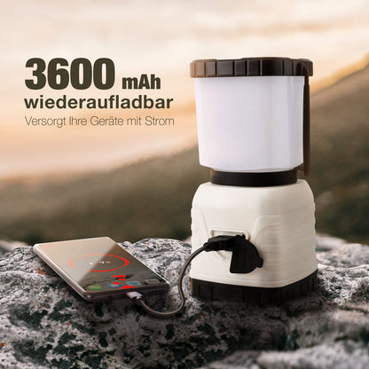 Lepro LED Camping Lampe USB wiederaufladbar, 4 Modi, 1300 Lumen, Weiß | Campinglampe mit 3600 mAh Powerbank IPX4,USB-Kabel im Lieferumfang enthalten,für Hurrikan-Notfälle,Wandern,Zuhause und mehr [Energieklasse A]