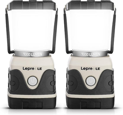 LE LED Campinglampe, Ultra Hell 1000 Lumen, 4 LeuchtmodiI Dimmbar Suchscheinwerfer, Batteriebetrieben Notfallleuchte für Stromausfällen, Wandern, Notfall, Ausfälle und so weiter, White