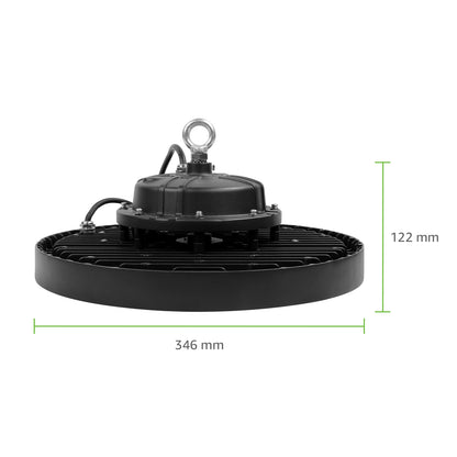 200W LED Hallenstrahler, 140lm/W, IP65 & IK08, 4000K Neutralweiß, Entspricht 500W Halogen, UFO High Bay Licht für Lager, Einzelhandel, Stadien, 5 Jahre Garantie