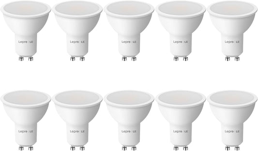 Lepro GU10 LED Warmweiss 4W Lampe, Ersetzt 50W Halogenlampen, 345 Lumen Leuchtmittel LED GU10 Warmweiss, 2700K Warmweiß, 100° Strahlwinkel Reflektorlampen, 10 Stück