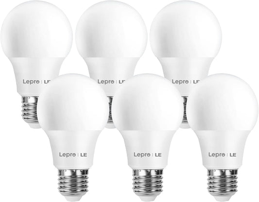 Lepro E27 LED Warmweiss Glühbirne, 8.5 Watt 806 Lumen LED Lampe E27, ersetzt 60W Halogenlampe, A60 Leuchtmittel, 2700 Kelvin Warmweiß, 160° Abstrahlwinkel Energiesparlampe, 6 Stück