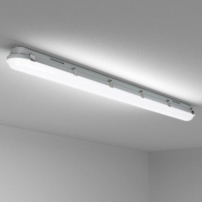 4x LED Feuchtraumleuchte 150cm, 48W 7,200lm Superhell LED Wannenleuchten, LED Feuchtraum Leuchte Neutralweiß 4000K IP65 , Wasserfest Kellerleuchte im Reihenschaltung, Werkstattleuchte, Garage