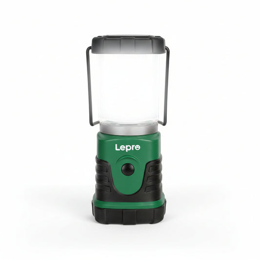 Lepro LED Campinglampe, Mini Camping Laterne, 350LM, 4 Lichtmodi, 3 AA Batterie batteriebetriebene Suchscheinwerfer Camping Lampen mit Bügel & Haken, Batterie nicht enthalten