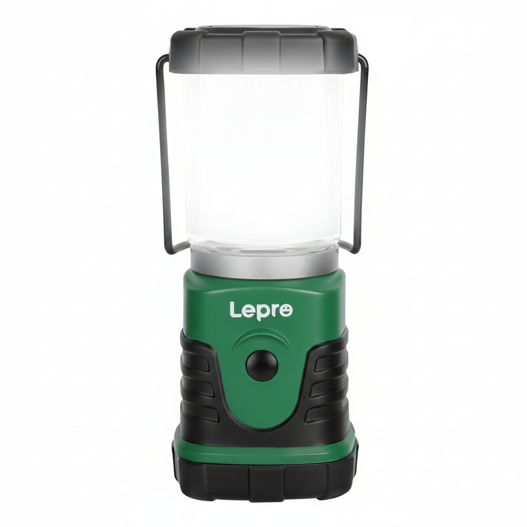 Lepro LED Campinglampe, Mini Camping Laterne, 350LM, 4 Lichtmodi, 3 AA Batterie batteriebetriebene Suchscheinwerfer Camping Lampen mit Bügel & Haken, Batterie nicht enthalten