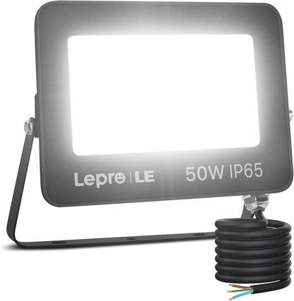 Lepro LED Strahler 50W, Außen, Superhell 4250LM Scheiwerfer, IP65 Wasserfest Fluter 5000K Kaltweiß Aussenstrahler, für Hinterhof, Auffahrt, Türen, Garage, Flur, Garten