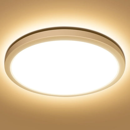 Lepro Deckenlampe 18W, IP44 Wasserfest Deckenleuchte，3000K 1800LM Badezimmer Lampe, Warmweiß Deckenleuchte Badezimmer, ideal Badezimmerlampe Decke für Bad Schlafzimmer Flur Küche Wohnzimmer, Ø22cm