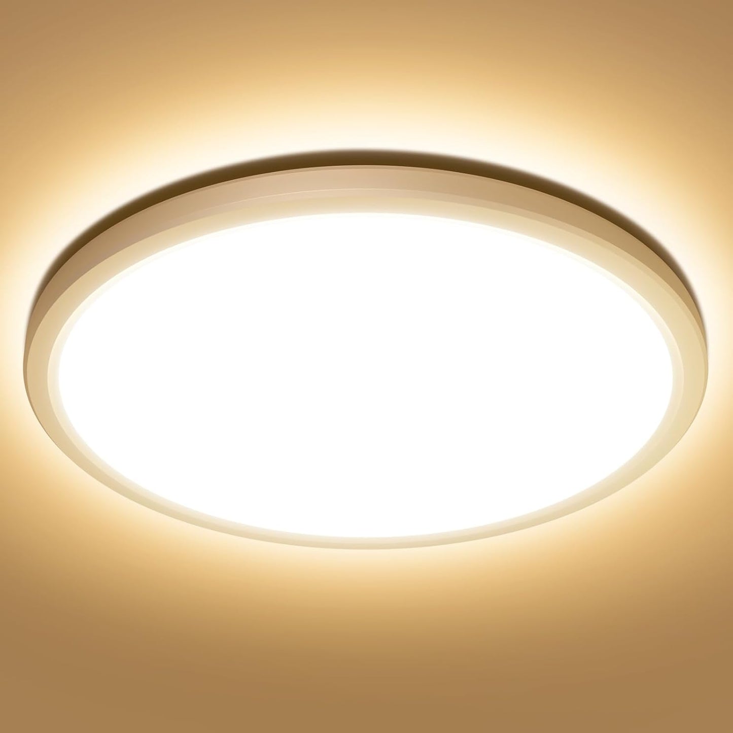 Lepro Deckenlampe 24W, IP44 Wasserfest Deckenleuchte，3000K 2400LM Badezimmer Lampe, Warmweiß Deckenleuchte Badezimmer, ideal Badezimmerlampe Decke für Bad Schlafzimmer Flur Küche Wohnzimmer, Ø29.3cm