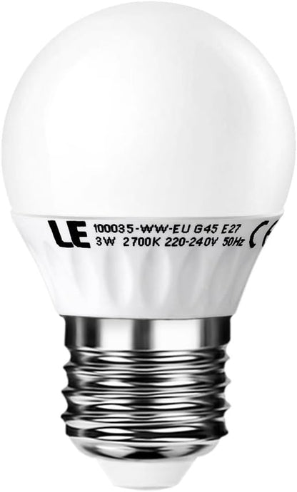 LE E27 LED Lampen, ersetzt 25W Glühbirne, 3W G45 220lm warmweiß 2700K 160° Abstrahlwinkel, LED Birnen, LED Leuchtmittel.