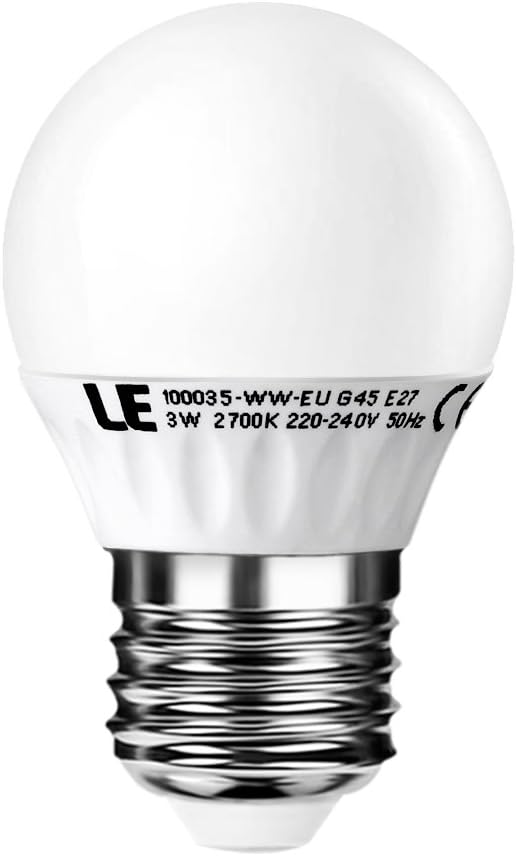 LE E27 LED Lampen, ersetzt 25W Glühbirne, 3W G45 220lm warmweiß 2700K 160° Abstrahlwinkel, LED Birnen, LED Leuchtmittel.