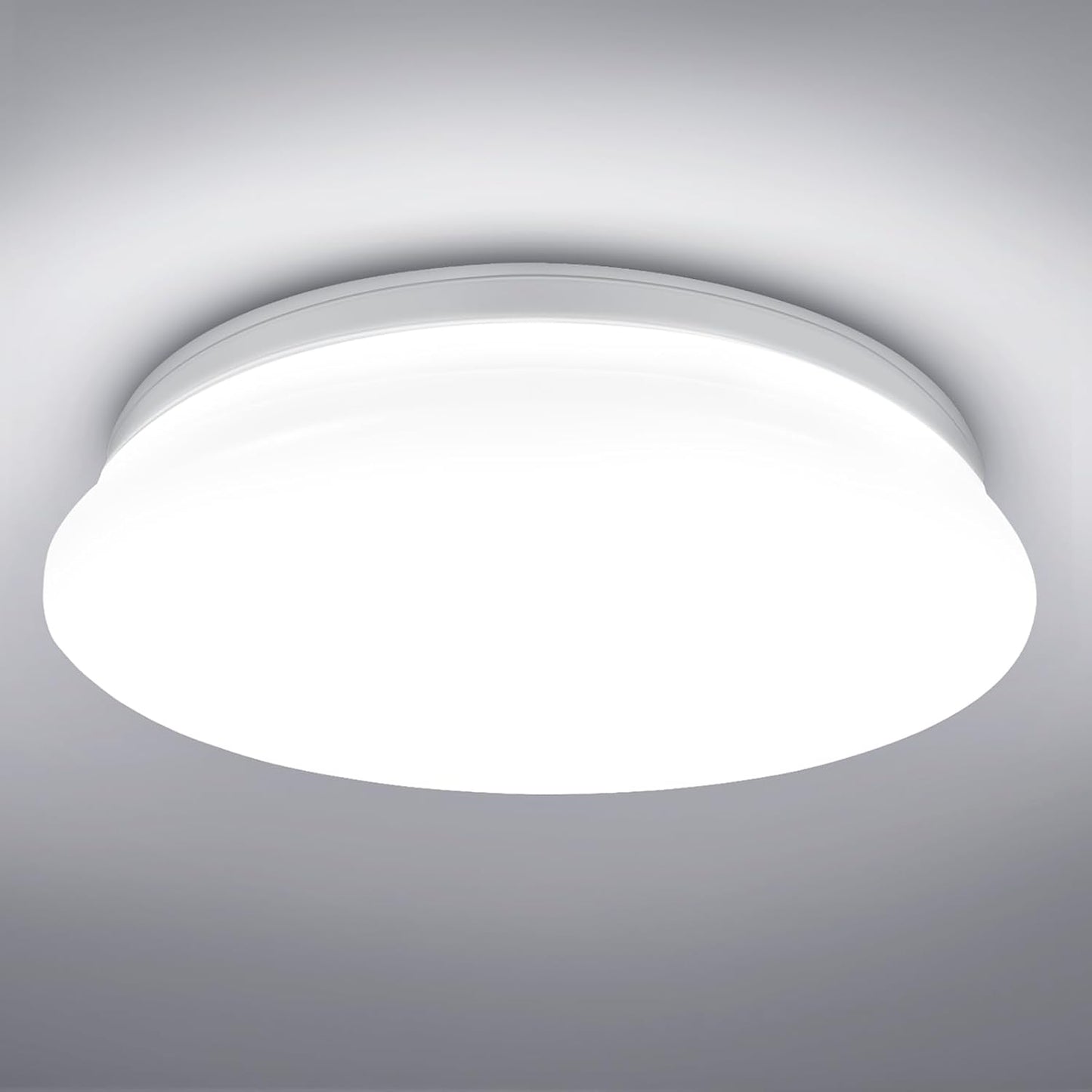 Lepro Deckenlampe 12W, LED Deckenleuchte Bad 950LM Ø26cm 5000K für Badezimmer Flur Küche Wohnzimmer Schlafzimmer Balkon Licht, Rund Kaltweiß Badezimmerlampe, LED Panel Flach Lampe, IP20 Badlampe