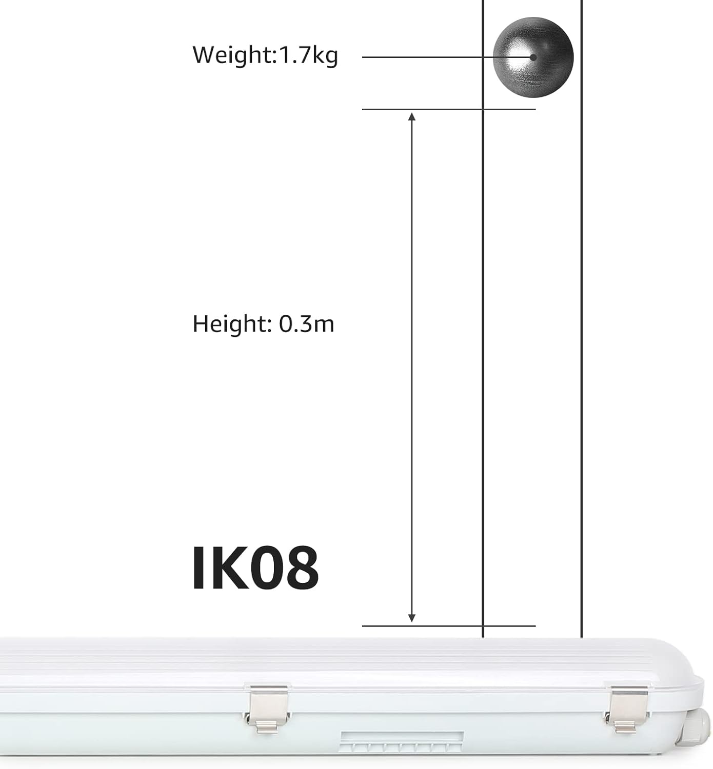 4x LED Feuchtraumleuchte 150cm, 48W 7,200lm Superhell LED Wannenleuchten, LED Feuchtraum Leuchte Neutralweiß 4000K IP65 , Wasserfest Kellerleuchte im Reihenschaltung, Werkstattleuchte, Garage