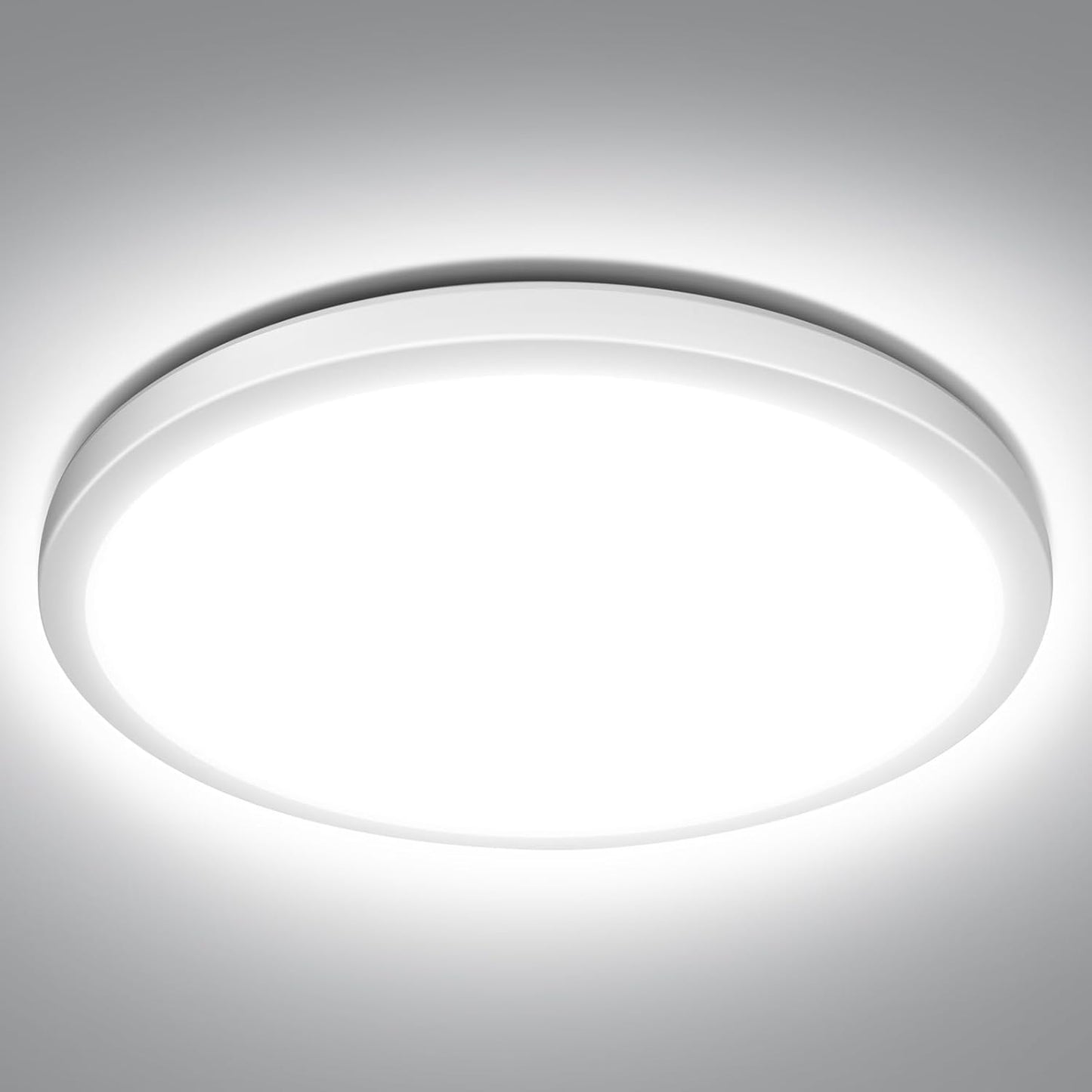 Lepro Deckenlampe 18W, IP44 Wasserfest Deckenleuchte，3000K 1800LM Badezimmer Lampe, Warmweiß Deckenleuchte Badezimmer, ideal Badezimmerlampe Decke für Bad Schlafzimmer Flur Küche Wohnzimmer, Ø22cm