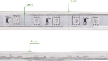 LE 20M LED Stripes, 5050 SMD LEDs, 220V-240V LED Streifen, Superhelle mehrfarbig RGB, IP65 wasserdichte außere dekorative Lichterketten