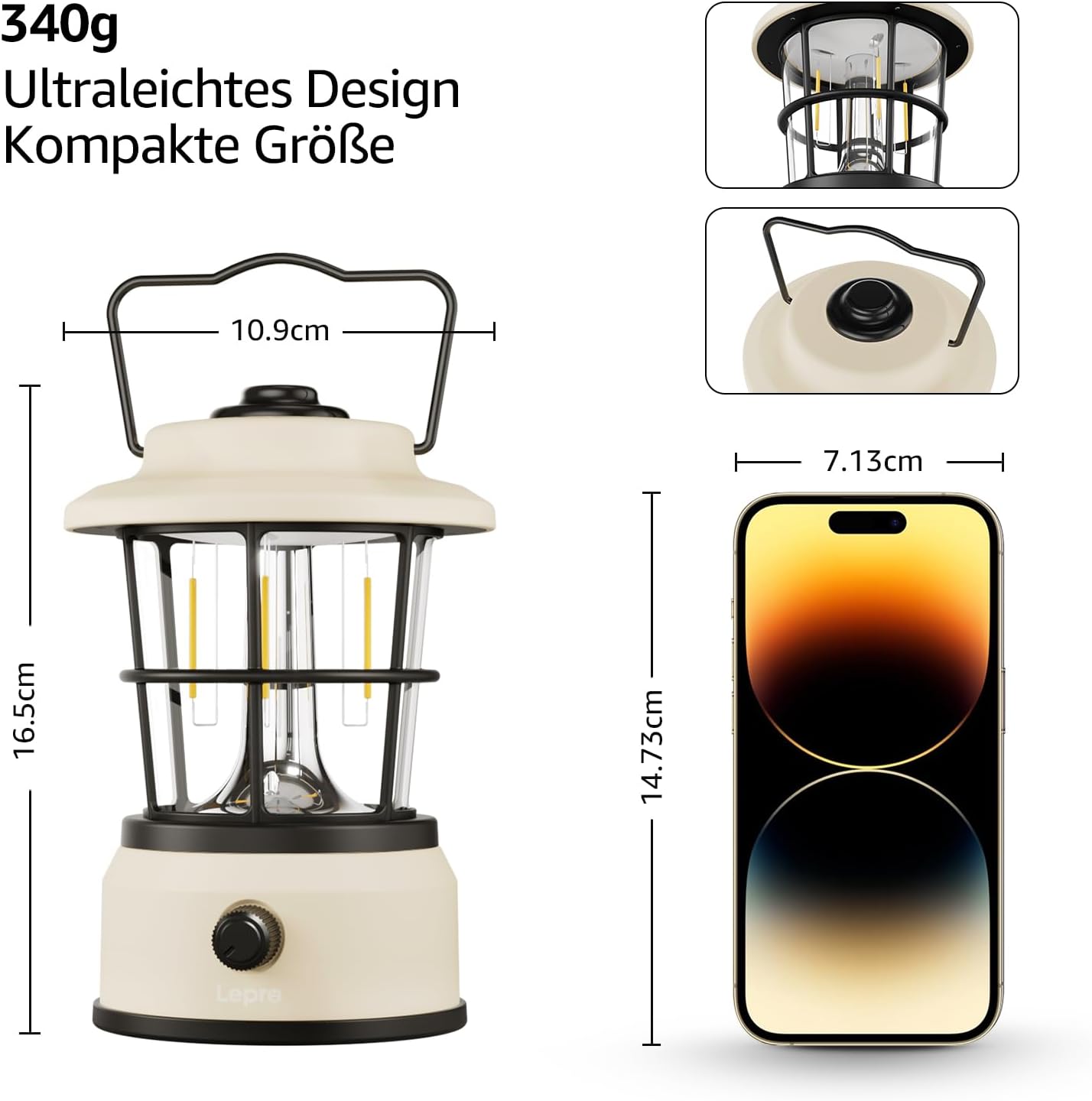Lepro USB LED Campinglampe£¬White
