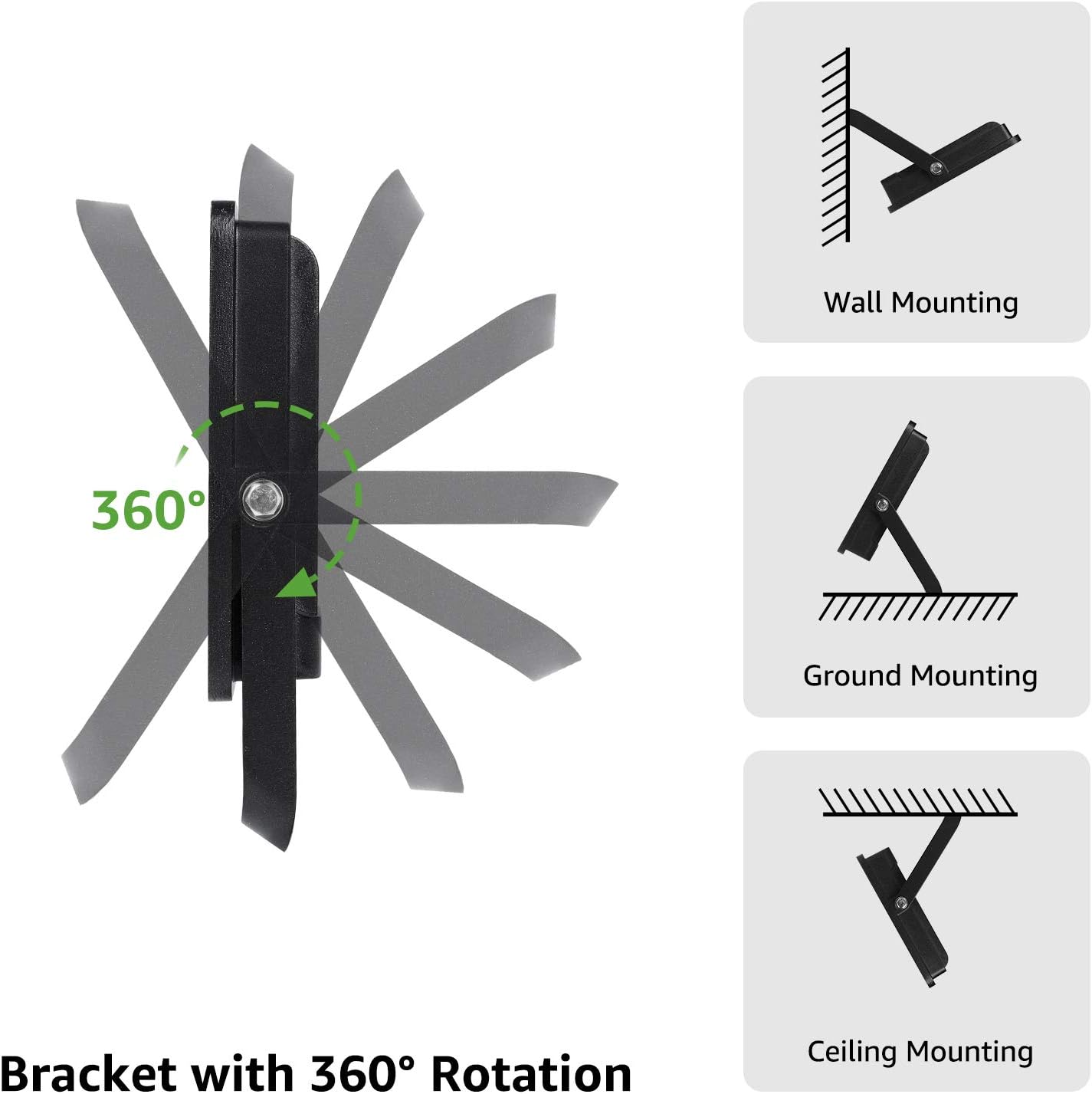 Lepro 50W LED Strahler Außen 2 Stücke, 4250LM Superhell Außenstrahler, IP65 Wasserdicht LED Fluter, 5000K Kaltweiß LED Scheinwerfer, Außenlampe für Garten, Innenhöfe, Garage, Hotel, Sportplatz