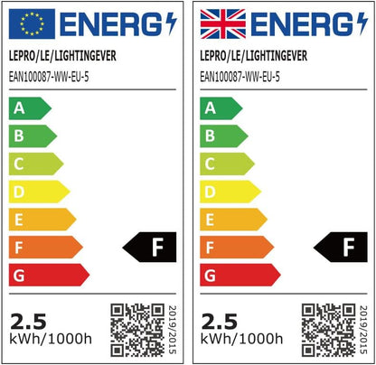 Lepro E27 LED Warmweiss Glühbirne, 2.5 Watt G45 LED Lampe E27, ersetzt 25W Halogenlampe, 250 Lumen Leuchtmittel, 2700 Kelvin Warmweiß, 180° Abstrahlwinkel Energiesparlampe, 5 Stück