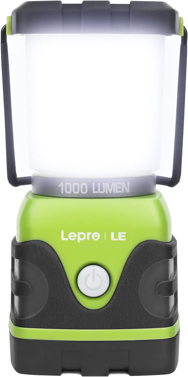 LE LED Campinglampe, Ultra Hell 1000 Lumen, 4 LeuchtmodiI Dimmbar Suchscheinwerfer, Batteriebetrieben Notfallleuchte f¨¹r Stromausf?llen, Wandern, Notfall, Ausf?lle und so weiter, 1 St¨¹ck, White