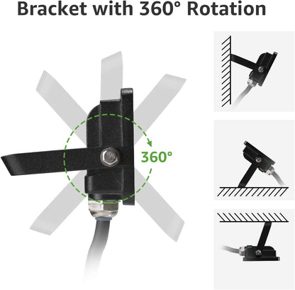 Lepro LED Strahler 10W, LED Strahler Außen [2 Stücke] 850LM Superhell Außenstrahler IP65 Wasserdicht LED Scheinwerfer 5000K Kaltweiß Flutlicht, Außenlampe für Garten, Innenhöfe, Garage, Hotel