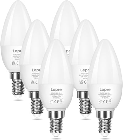 Lepro E14 LED C37 Lampe 4.2W (470 lm) – E (Klassisch), Nicht dimmbar