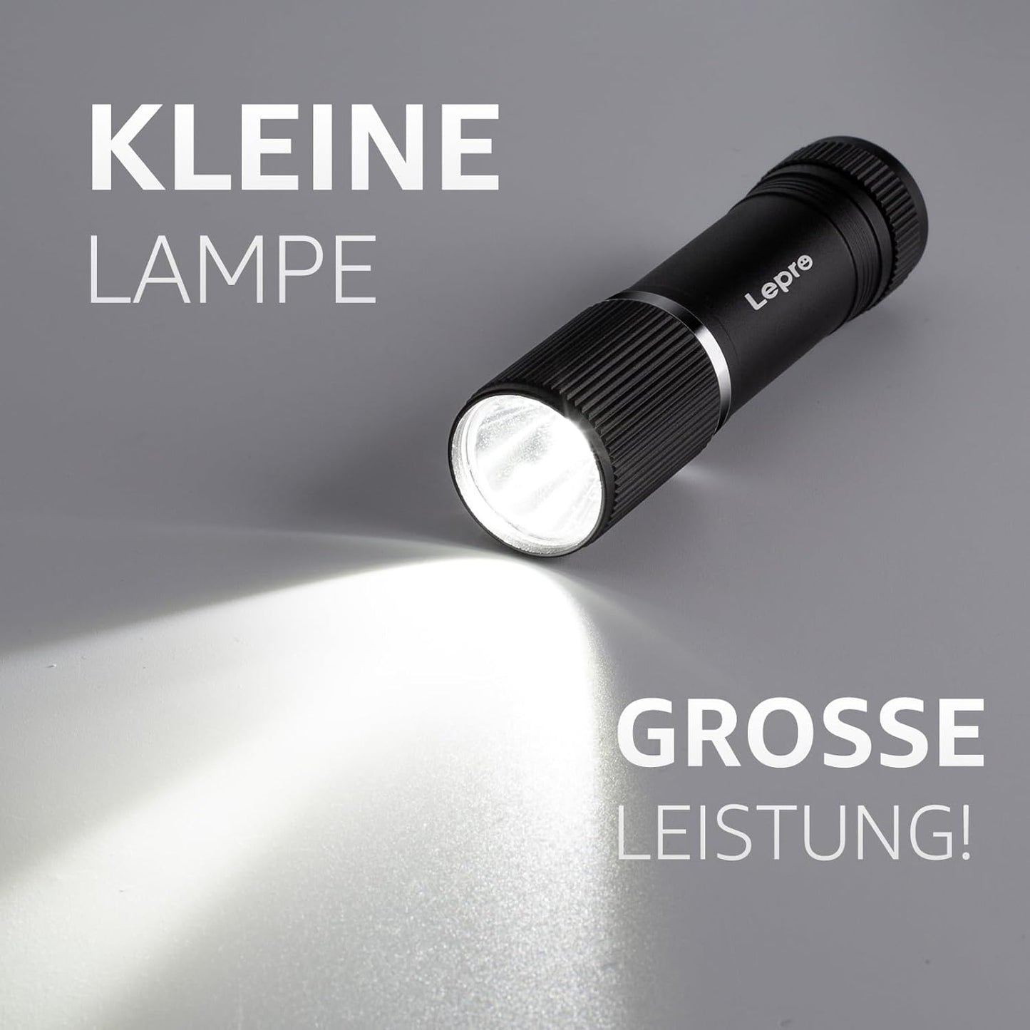 Lepro LED Taschenlampe Klein 2er-Pack, Hell Mini Taschenlampe Batteriebetrieben, Robustes Aluminium Geh?use, IPX4 Wasserdicht, Ideal f¨¹r Camping, Notfall, Wandern & Kinder (Inkl. Batterien)