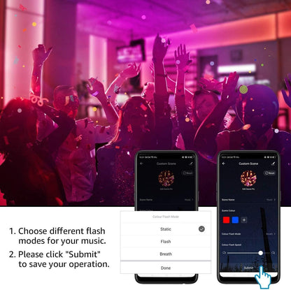 LE Smart LED Strip 5M Musik Sync,RGB 150 LEDs, LED Streifen Wifi, Wlan LED Band, Superhell Selbstklebend Lichtband, nur 2.4GHz Lichterkette mit Fernbedienung, Kompatibel mit Alexa, App, Google Home