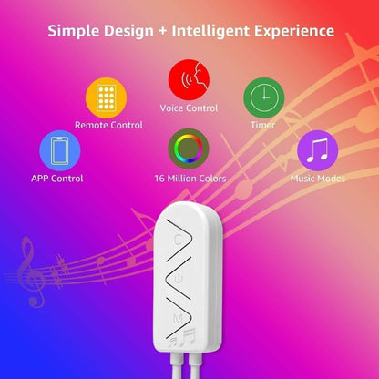 LE Smart LED Strip 10M, 2x5M, Musik Sync, RGB 300 LEDs, Wifi LED Streifen, Superhell 5050 Selbstklebend Lichtband Wlan, Lichterkette mit Fernbedienung, Kompatibel mit Alexa, App, Google Home