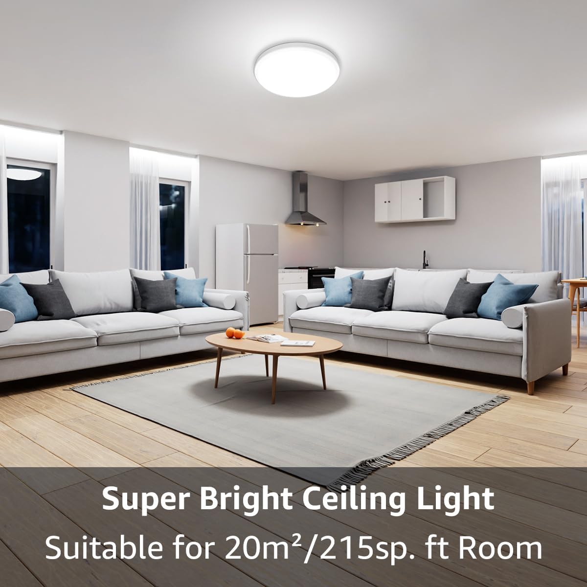 Lepro 24W LED Deckenlampe, LED Deckenleuchte IP54 Wasserfest, 6000K 2200LM Badezimmer Lampe, Rund Badlampe Decke, ideal für Bad Schlafzimmer Flur Küche Wohnzimmer, Kaltweiß, Ø26.5cm