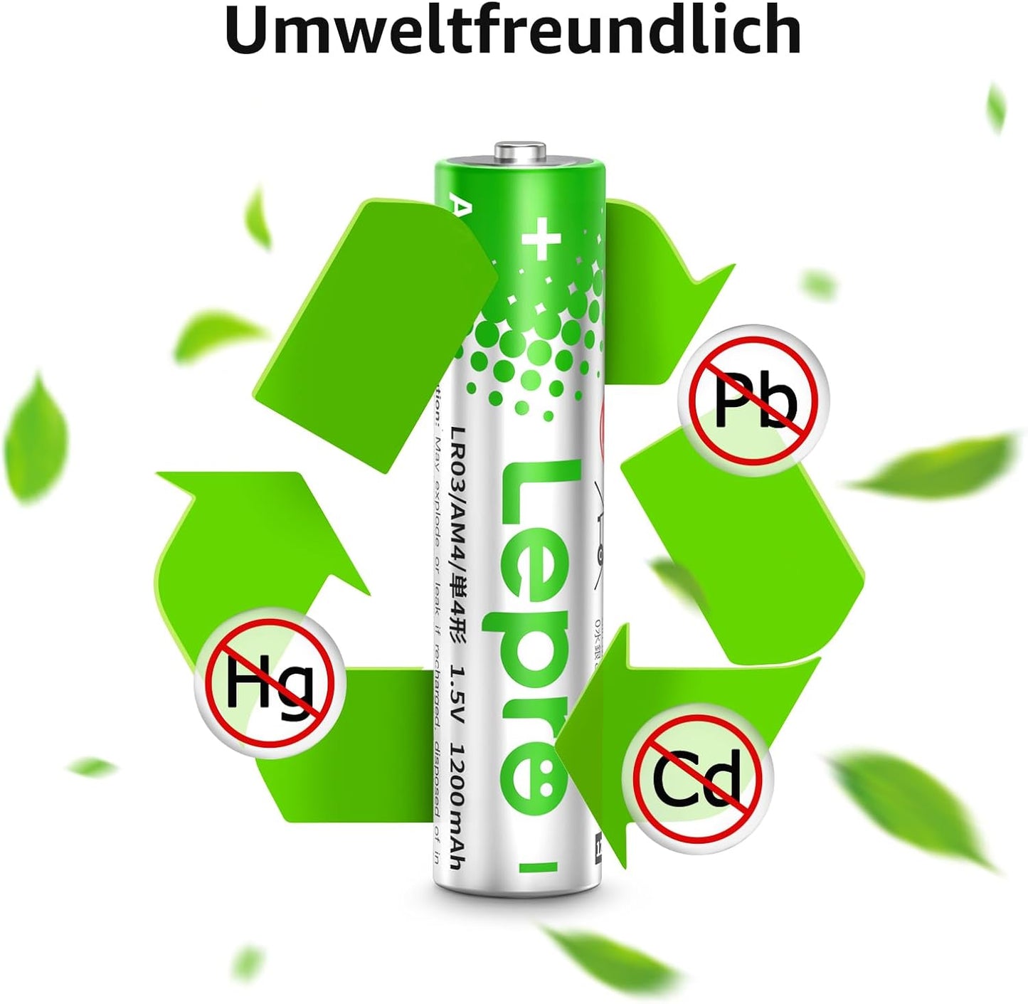 Lepro AAA Batterien, 48 Stück, Alkaline Batterie AAA mit 1.5V - Langlebig, Leistungsstark & Auslaufsicher, Ideal für Fernbedienungen, Spielzeug, Uhren, Taschenlampe UVM