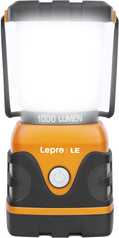 LE LED Campinglampe, Ultra Hell 1000 Lumen, 4 LeuchtmodiI Dimmbar Suchscheinwerfer, Batteriebetrieben Notfallleuchte f¨¹r Stromausf?llen, Wandern, Notfall, Ausf?lle und so weiter, 1 St¨¹ck, Orange