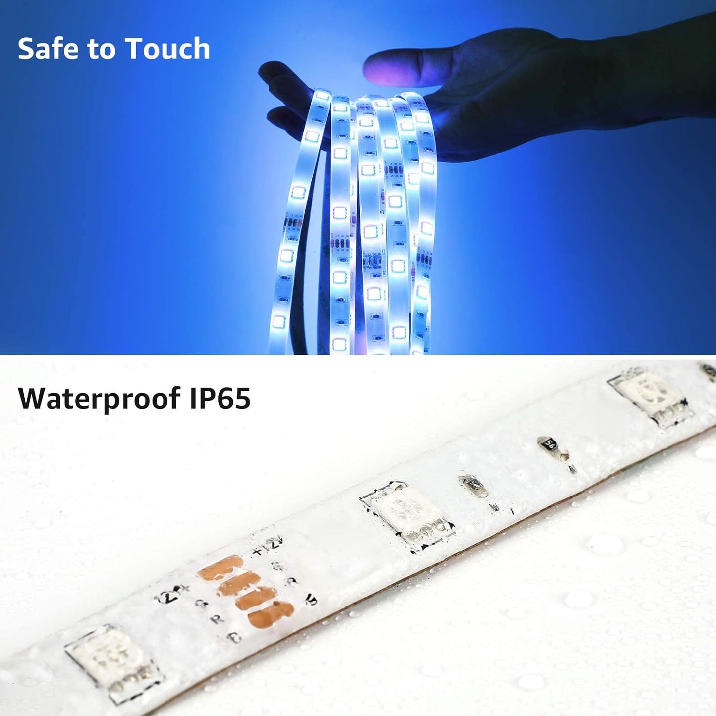 Lepro Smart LED Strip 5M Outdoor, RGB Dimmbar 150 LEDs, Smart LED Streifen Wifi, Wlan LED Band IP65 Wasserdicht, Superhell Selbstklebend Lichtband, Lichterkette Kompatibel mit Alexa, Google Home