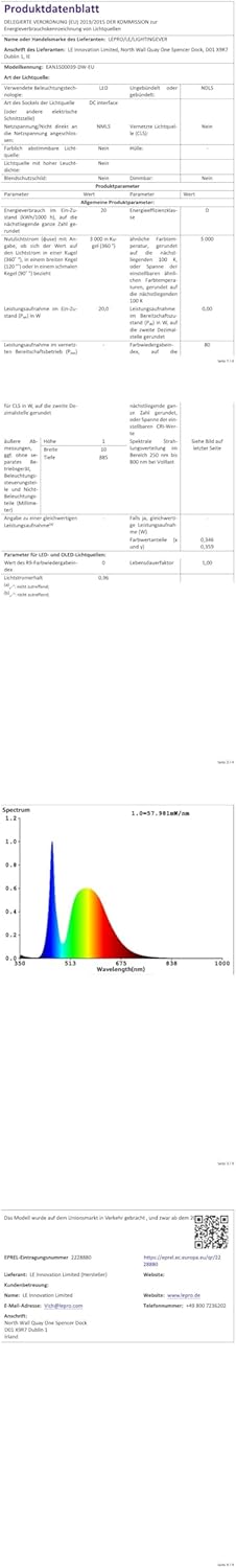 Lepro Deckenlampe 24W, IP44 Wasserfest Deckenleuchte，5000K 2400LM Badezimmer Lampe, Kaltweiß Deckenleuchte Badezimmer, ideal Badezimmerlampe Decke für Bad Schlafzimmer Flur Küche Wohnzimmer, Ø29.3cm