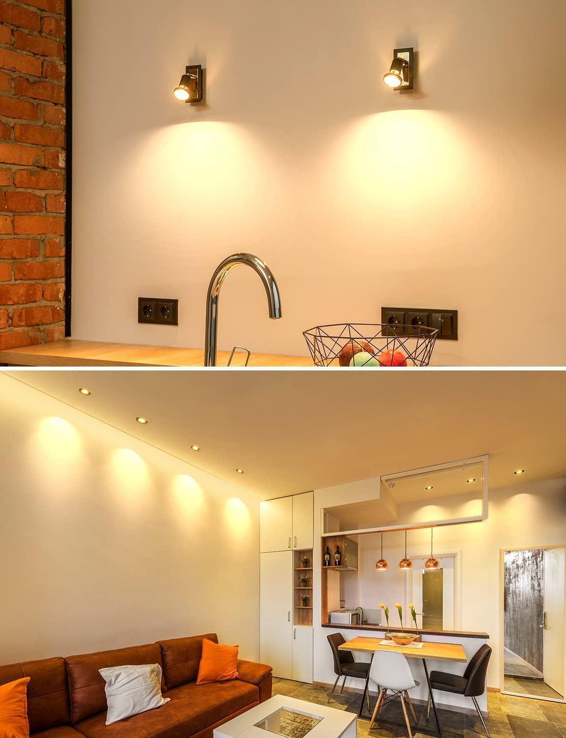 Lepro GU10 LED, 4W 345lm LED Leuchtmittle, 2700K warmweiß Lampen ersetzt 32W Halogenlampen, 100° Strahlwinkel Reflektorlampen, 5 Stück