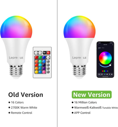 Lepro E27 LED Warmweiss Glühbirne, 8.5 Watt 806 Lumen LED Lampe E27, ersetzt 60W Halogenlampe, A60 Leuchtmittel, 2700 Kelvin Warmweiß, 160° Abstrahlwinkel Energiesparlampe, 12 Stück