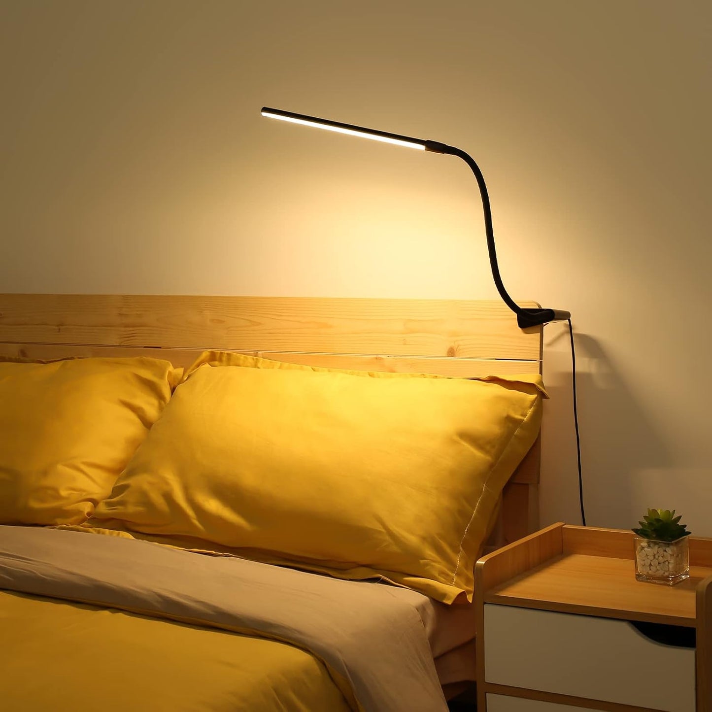Lepro LED Schreibtischlampe Klemmbar, Tischlampe Architektenlampe mit Schwenkarm, Augenschutz Klemmleuchte USB, 3 Farben & 10 Helligkeitsstufen Dimmbar Tischleuchte für Büro, Schwarz