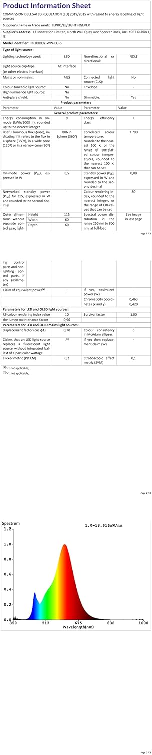 Lepro E27 LED Warmweiss Dimmbar Glühbirne, 8.5 Watt 806 Lumen Leuchtmittel, ersetzt 60W Halogenlampe, 2700K Warmweiß, A60 LED Birne Lampe, 180°Abstrahlwinkel, Energiesparlampe, 6 Stück