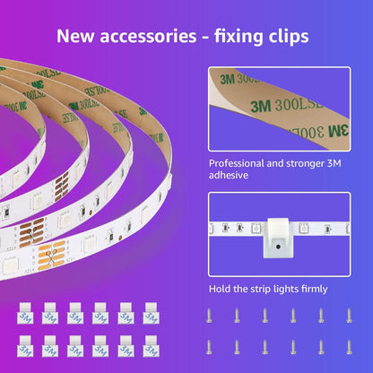 Lepro LED Strip 20M(2x10M) RGB Set, 5050 SMD 600 LEDs Streifen, 12V, LED Band Selbstklebend, Flexibel LED Lichtband, LED Lichterkette IP20, LED Leiste Kette Dimmbar, Netzteil und Controller enthalten