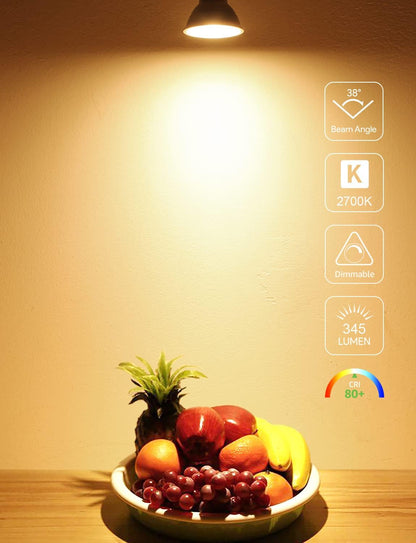 Lepro GU10 LED Warmweiss Dimmbar Lampe, 4,5W 345 Lumen Leuchtmittel, 2700K Warmweiß, Entspricht 50W Halogenlampen, 38° Abstrahlwinkel, Energiesparend, GU 10 LED Dimmbar Glühbirne, 10er Pack