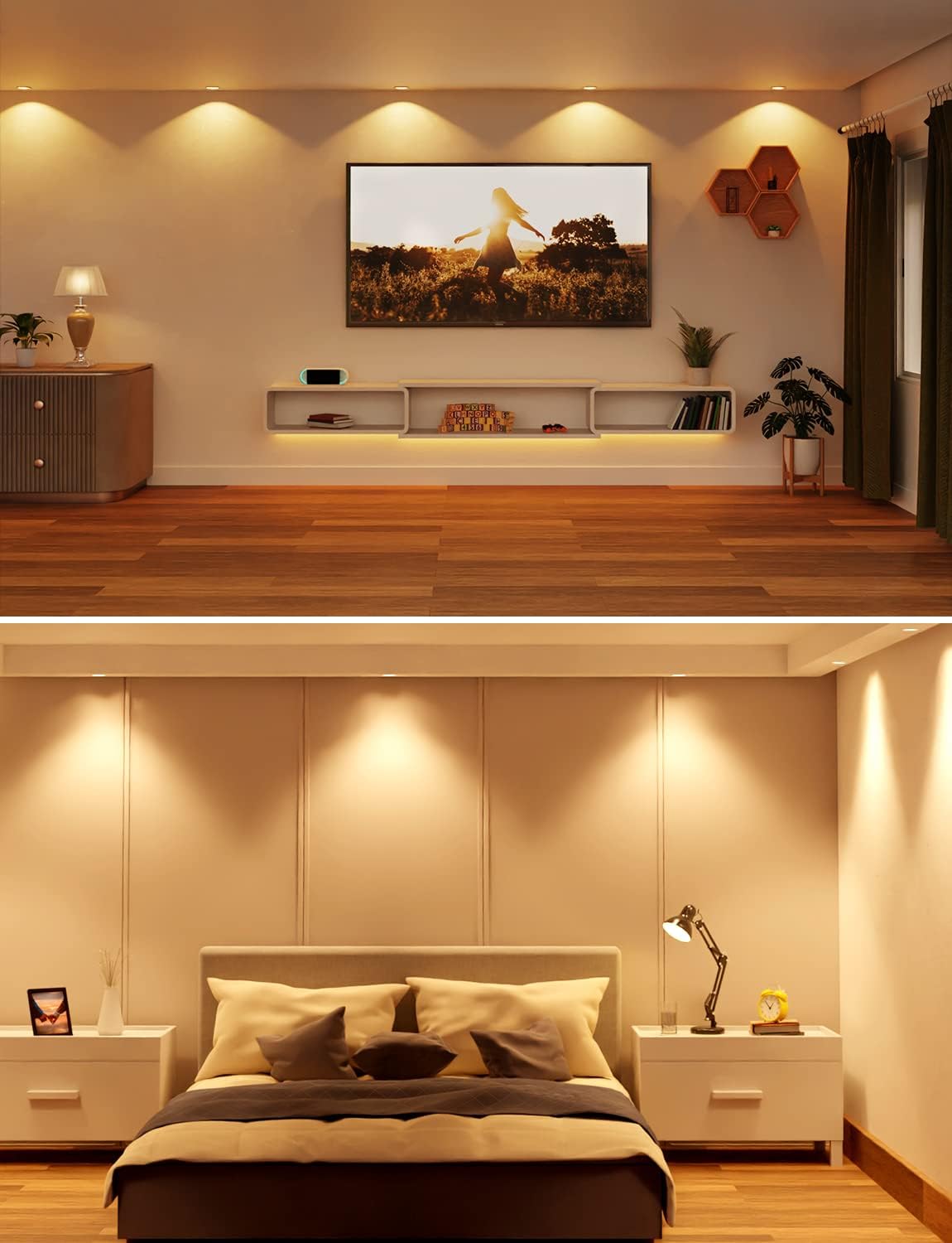 Lepro GU10 LED Warmweiss Dimmbar Lampe, 4,5W 345 Lumen Leuchtmittel, 2700K Warmweiß, Entspricht 50W Halogenlampen, 38° Abstrahlwinkel, Energiesparend, GU 10 LED Dimmbar Glühbirne, 10er Pack