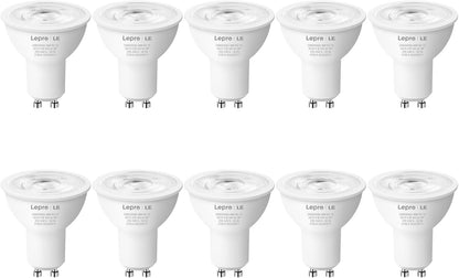 Lepro GU10 LED Lampe, 4W 345 Lumen 38° LED Leuchtmittel, 2700 Kelvin Warmweiß Energiesparlampe ersetzt 50W Halogenlampen, 38 Grad Abstrahlwinkel Glühbirnen, 10 Stück