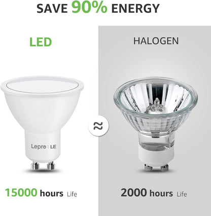 Lepro GU10 LED Kaltweiss, 4W 345 Lumen LED GU10 Kaltweiß, Leuchtmittel 5000 Kelvin Kaltweiss, LED Lampe GU10 Nicht Dimmbar, 5er Pack